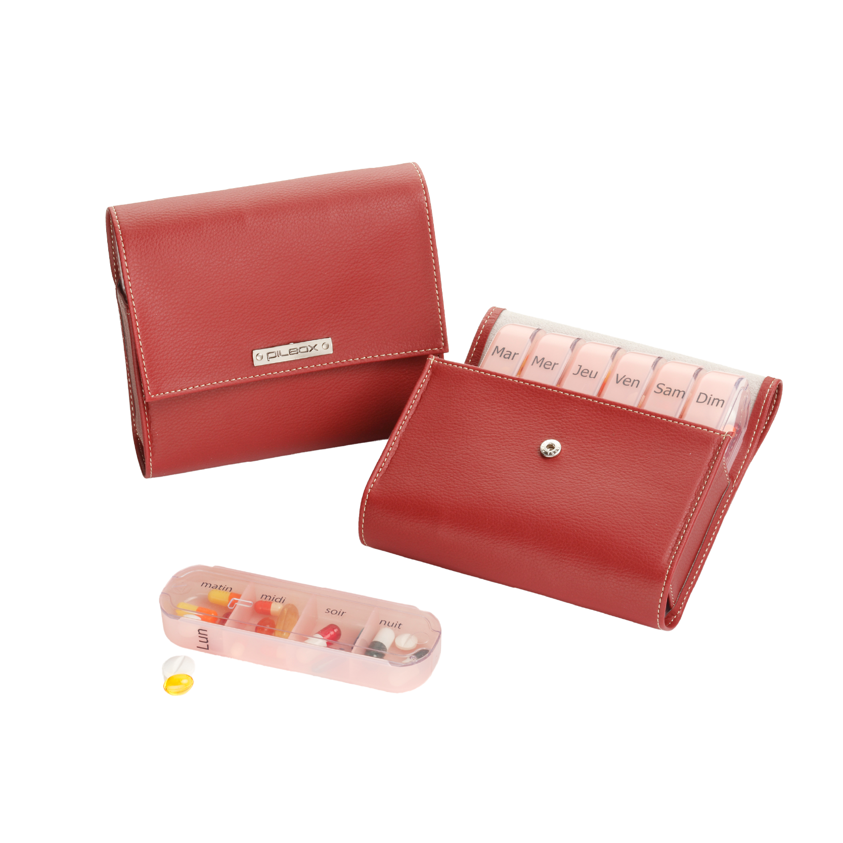 Grand pilulier modèle Pilbox Maxi rouge